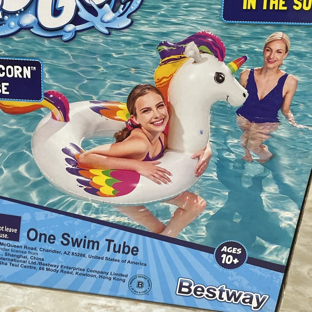 H2O GO! Fantasy Unicorn Swim Tube 43 in‎ x 31.5 in x 28 in pool float NIB
